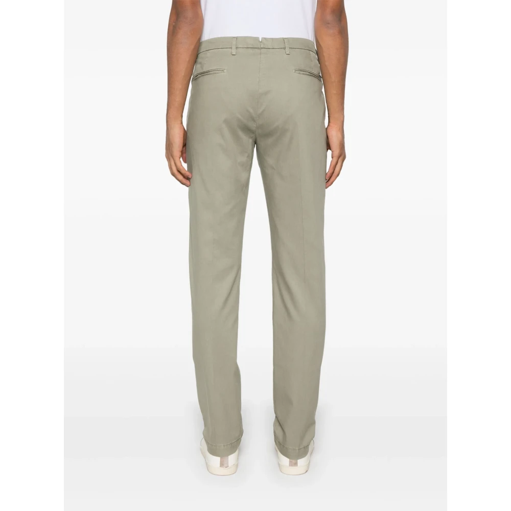 Corneliani Lyocell Katoenen Broek Drop 7 Design Green Heren
