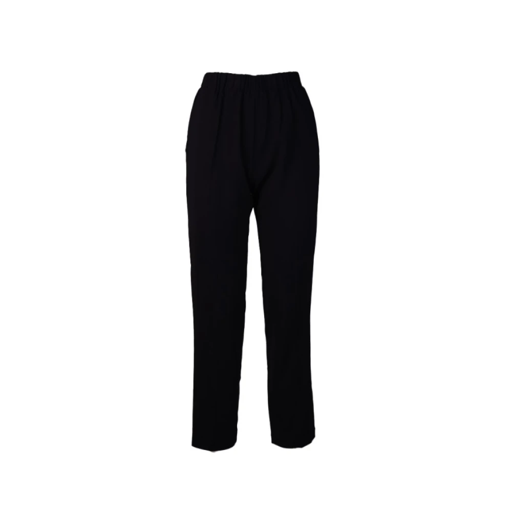 Forte Stretch Cady Crepe Essential Broek Zwart Black Dames