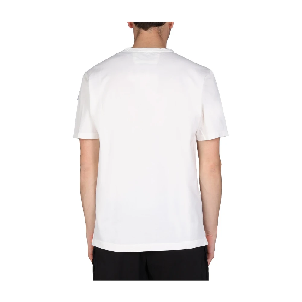 C.P. Company T-shirt met logo patch White Heren