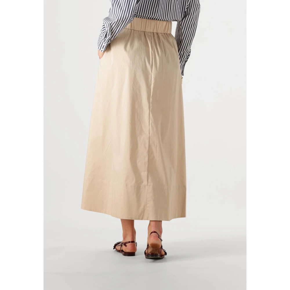 Notre-v Elegante Maxi Rok in Zand Beige Dames