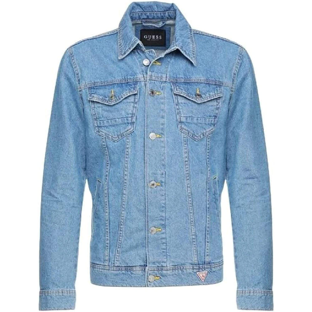 Guess Klassieke Denim Jassen Blue Heren