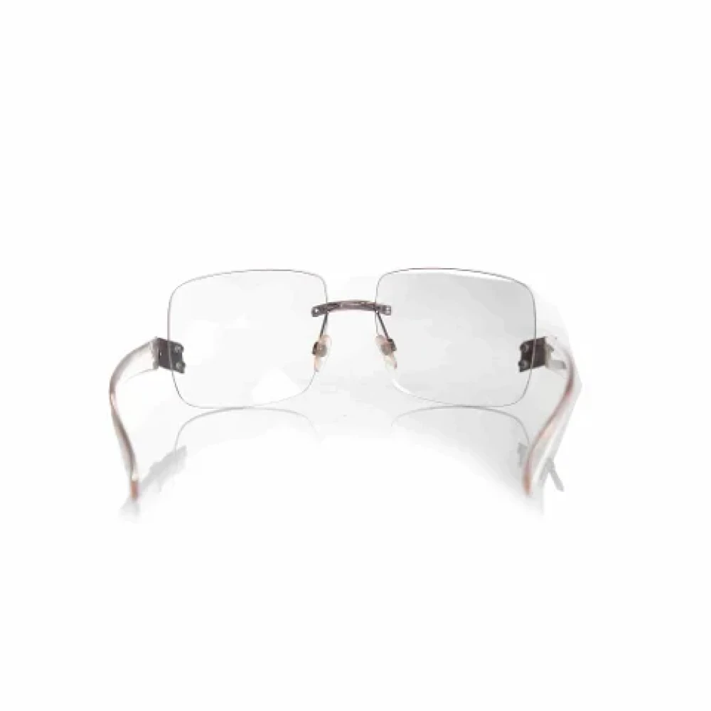 Chanel Vintage Pre-owned Fabric sunglasses White Dames
