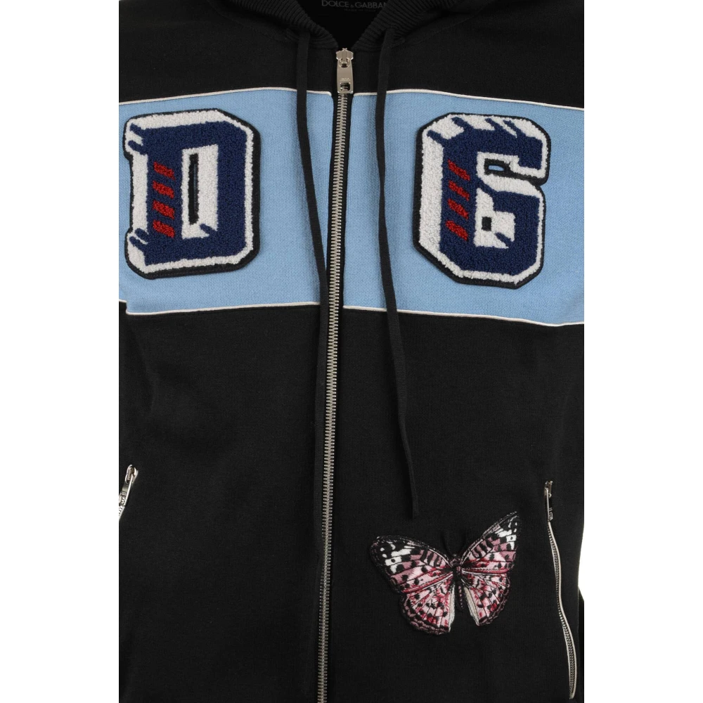 Dolce & Gabbana Heren Hooded Sweatshirt Jas Black Heren