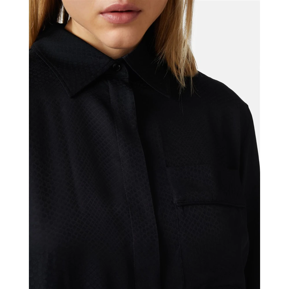 Iceberg Slang Ontwerp Jacquard Viscose Shirt Black Dames