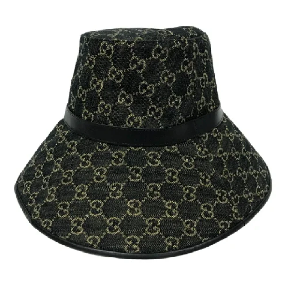 Gucci Vintage Pre-owned Denim hats Black Dames