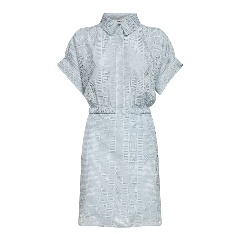 Fendi Women's Blue Short Dresses, S, Anice-26 Short Dress