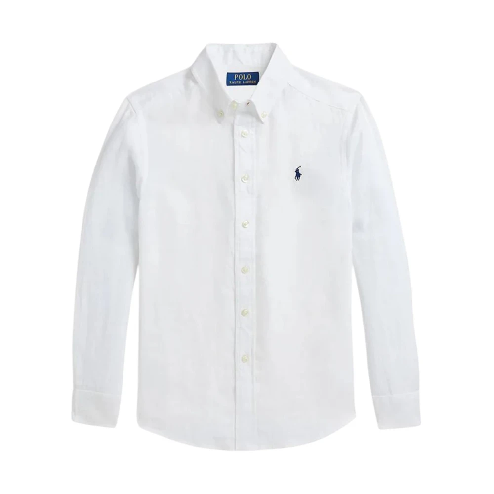 Ralph Lauren Boys White Kids Shirts, 8 Y, Linen Shirt