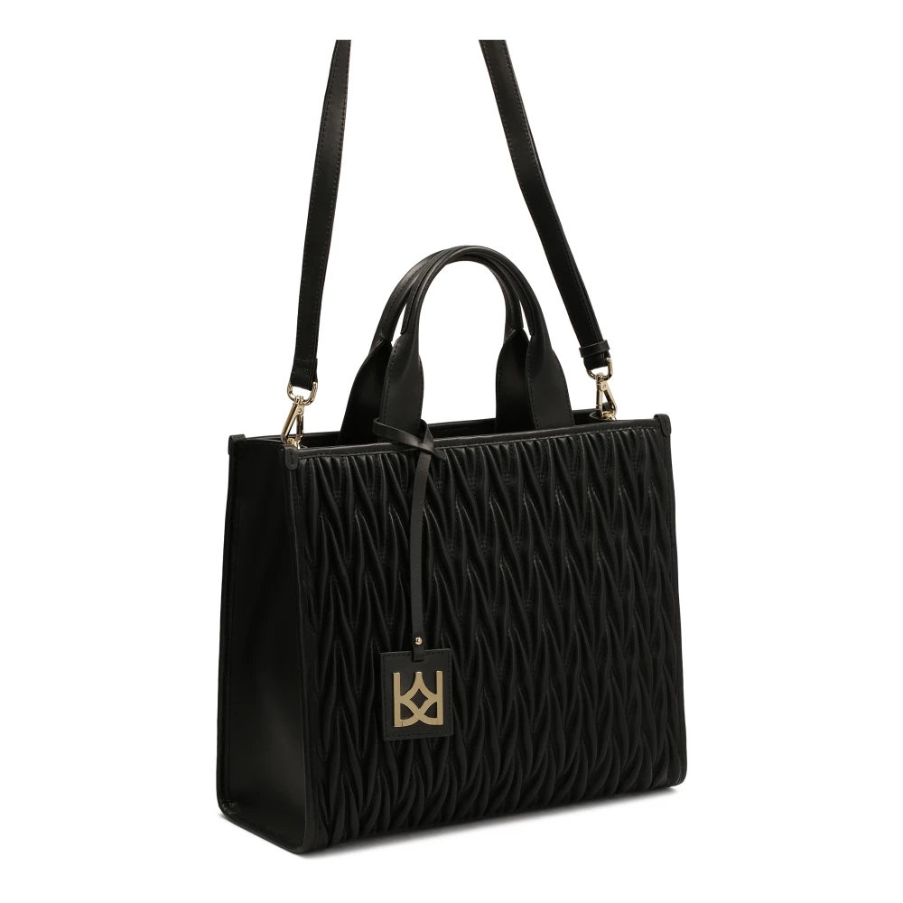 Kazar Grote Tote-tas met twee handvatten en band Black Dames