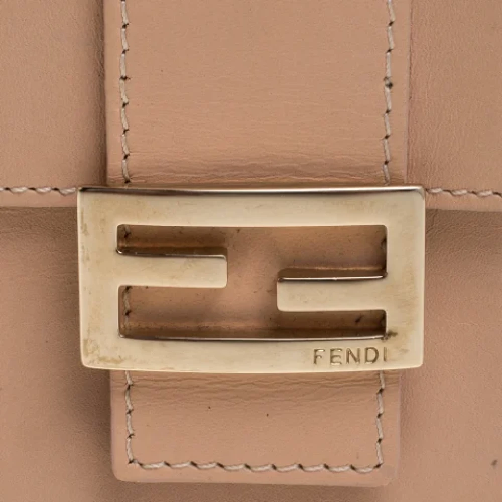 Fendi Vintage Pre-owned Leather home-office Beige Dames