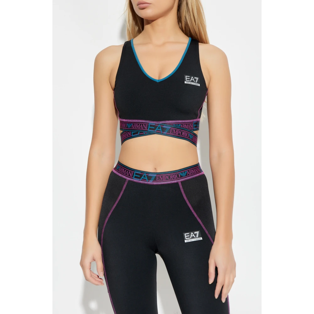 Emporio Armani EA7 Trainings top EA7 Black Dames