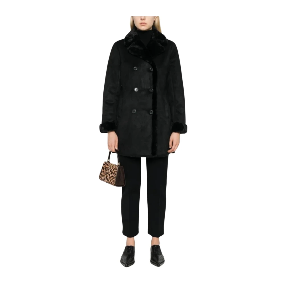 Ralph Lauren DB F Shea 32 Unlined Coat Black Dames