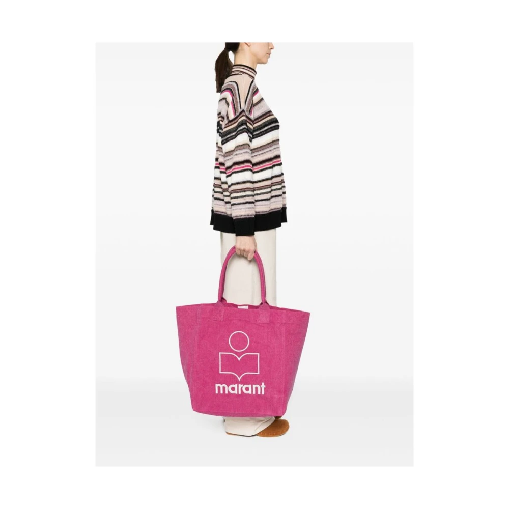 Isabel marant Geborduurd Logo Kleine Lederwaren Pink Dames