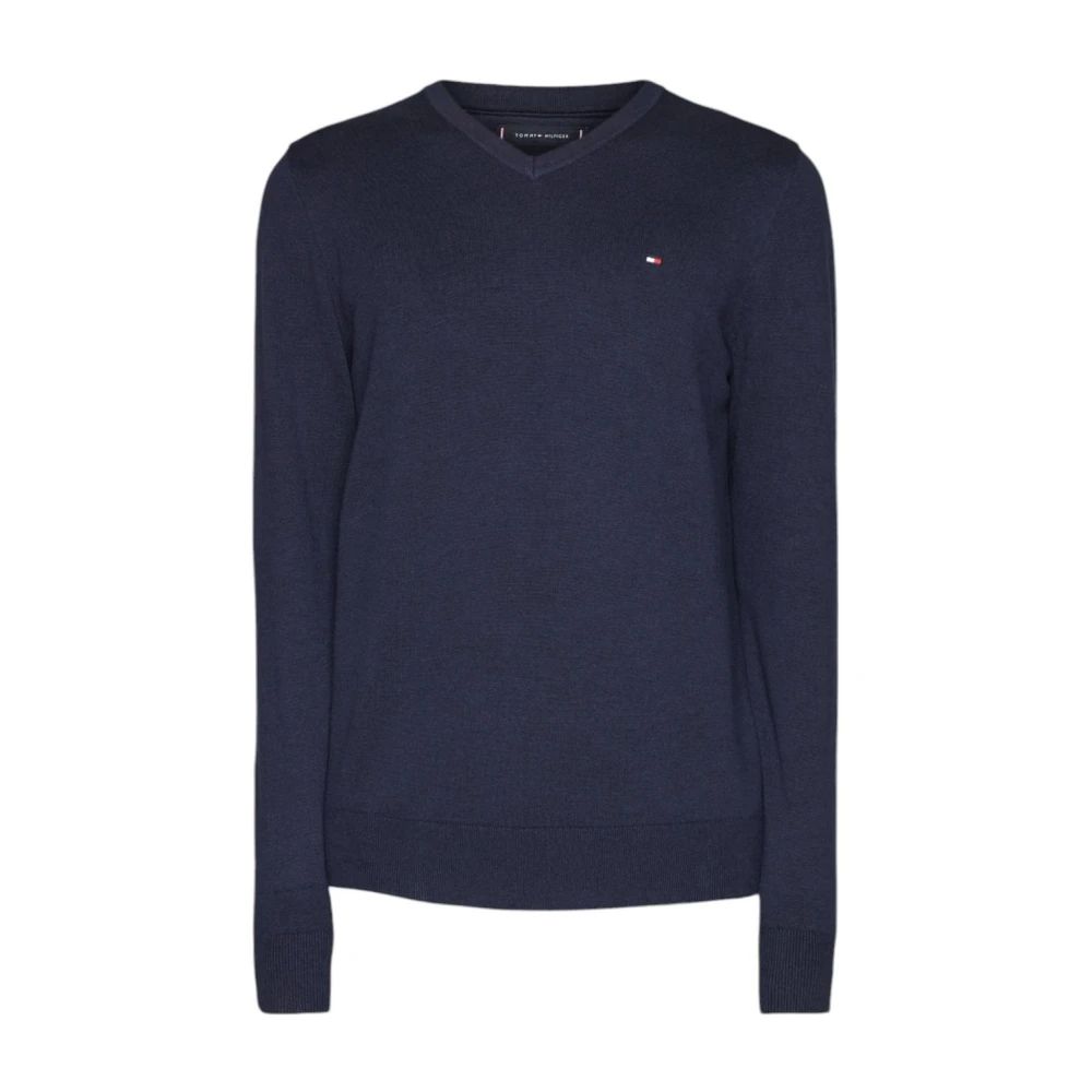 Tommy Hilfiger V-hals Trui Blue Heren