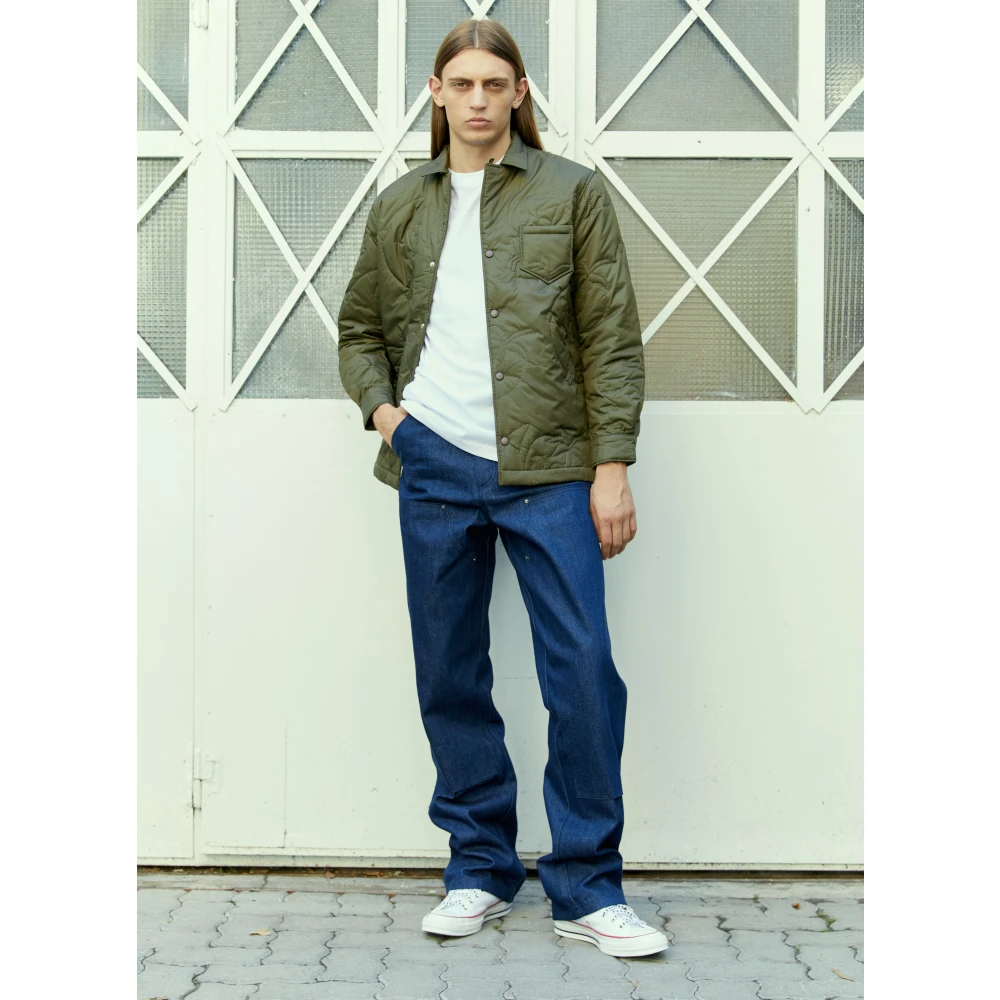 SKY High Farm Gewatteerd Palmboom Overshirt Green Heren