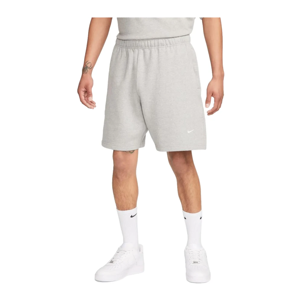 Nike Solo Swoosh Shorts Gray Heren
