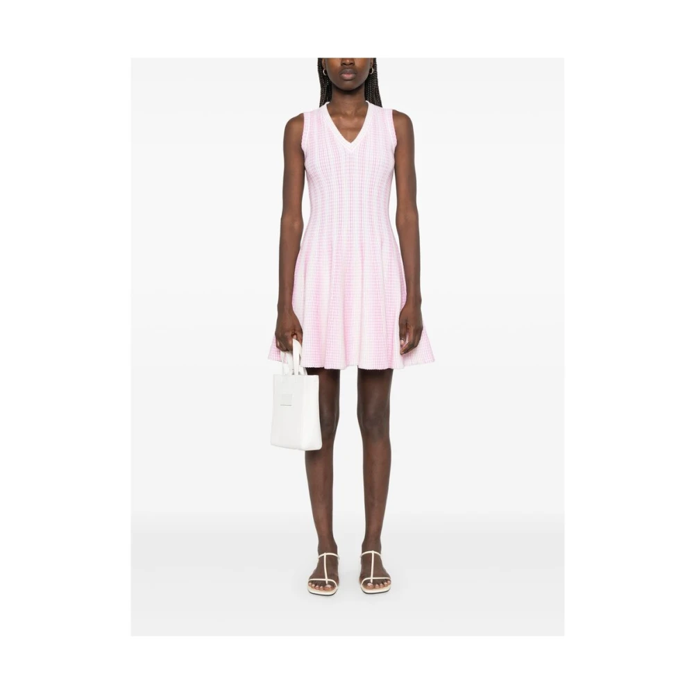 Antonino Valenti Bubblegum Roze Textuur V-hals Jurk Pink Dames
