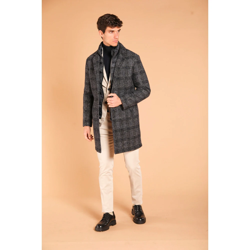Mason's Heren wollen jas met schaduwpatroon Multicolor Heren