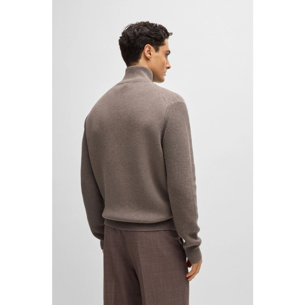 Boss Elegant Beige Cardigan Emeraviglio Brown Heren