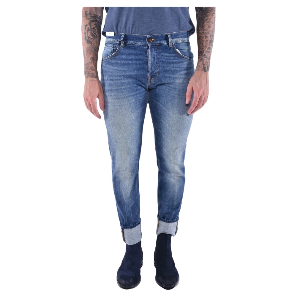 PT Torino Vintage Katoenen Skinny Jeans Blue Heren