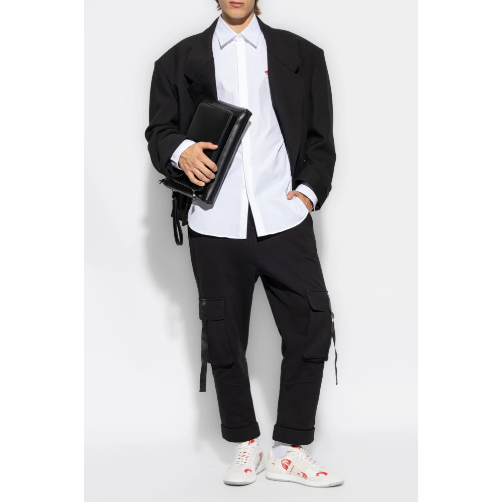 Balmain Shirt met bedrukt logo White Heren