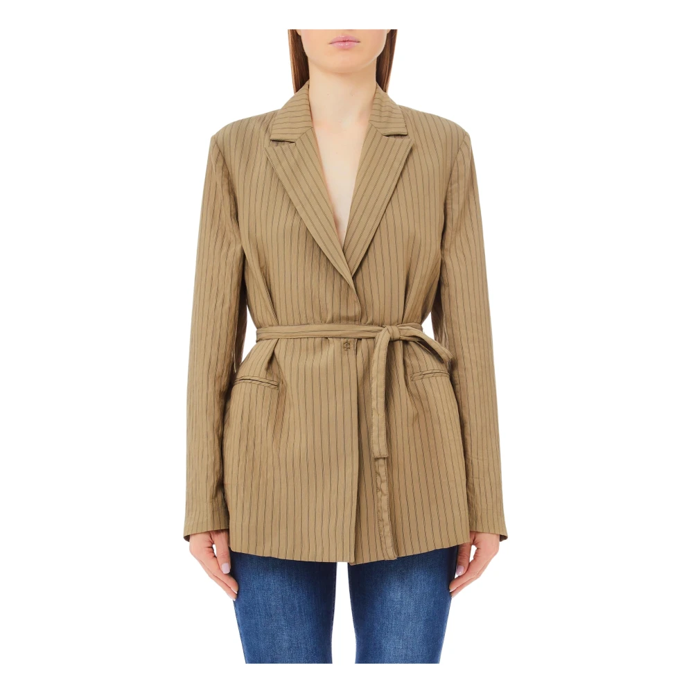 Liu Jo Vrouw Bruin Jassen Dames, L, Fluid Blazer