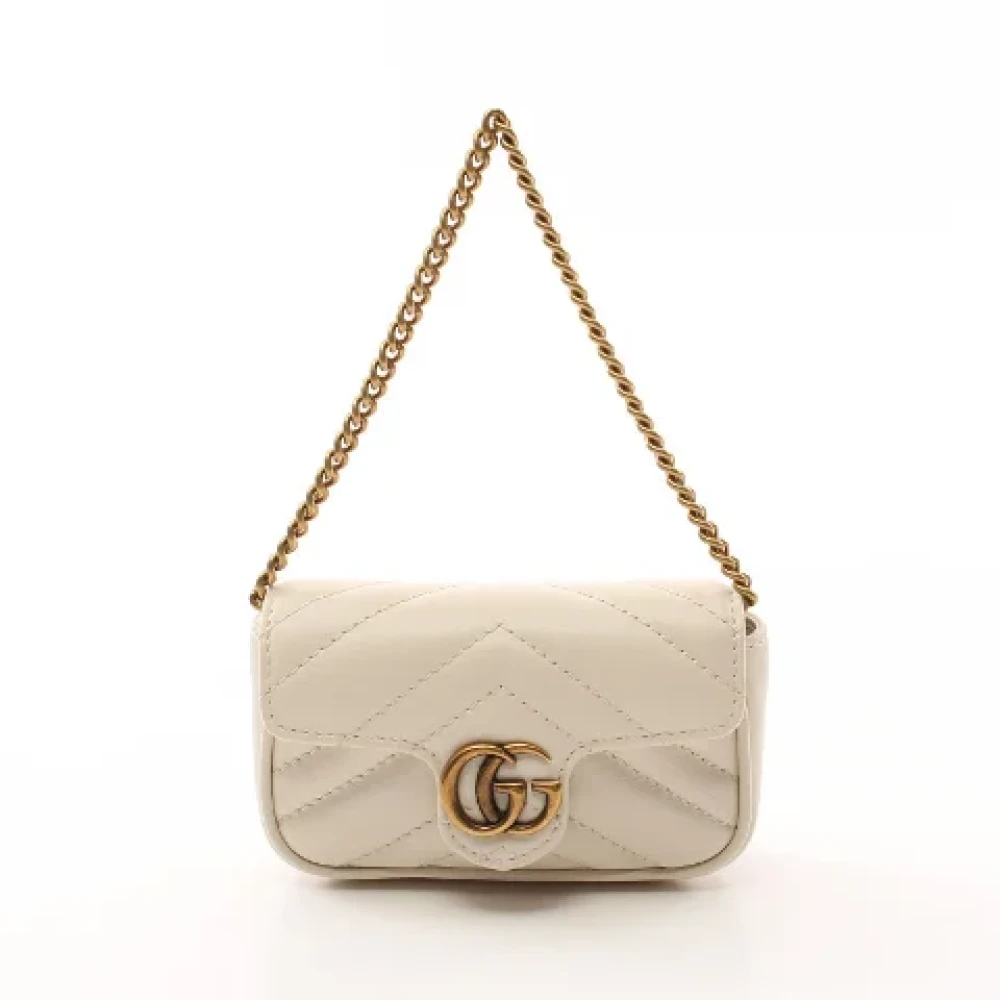 Gucci Vintage Pre-owned Leather gucci-bags White Dames