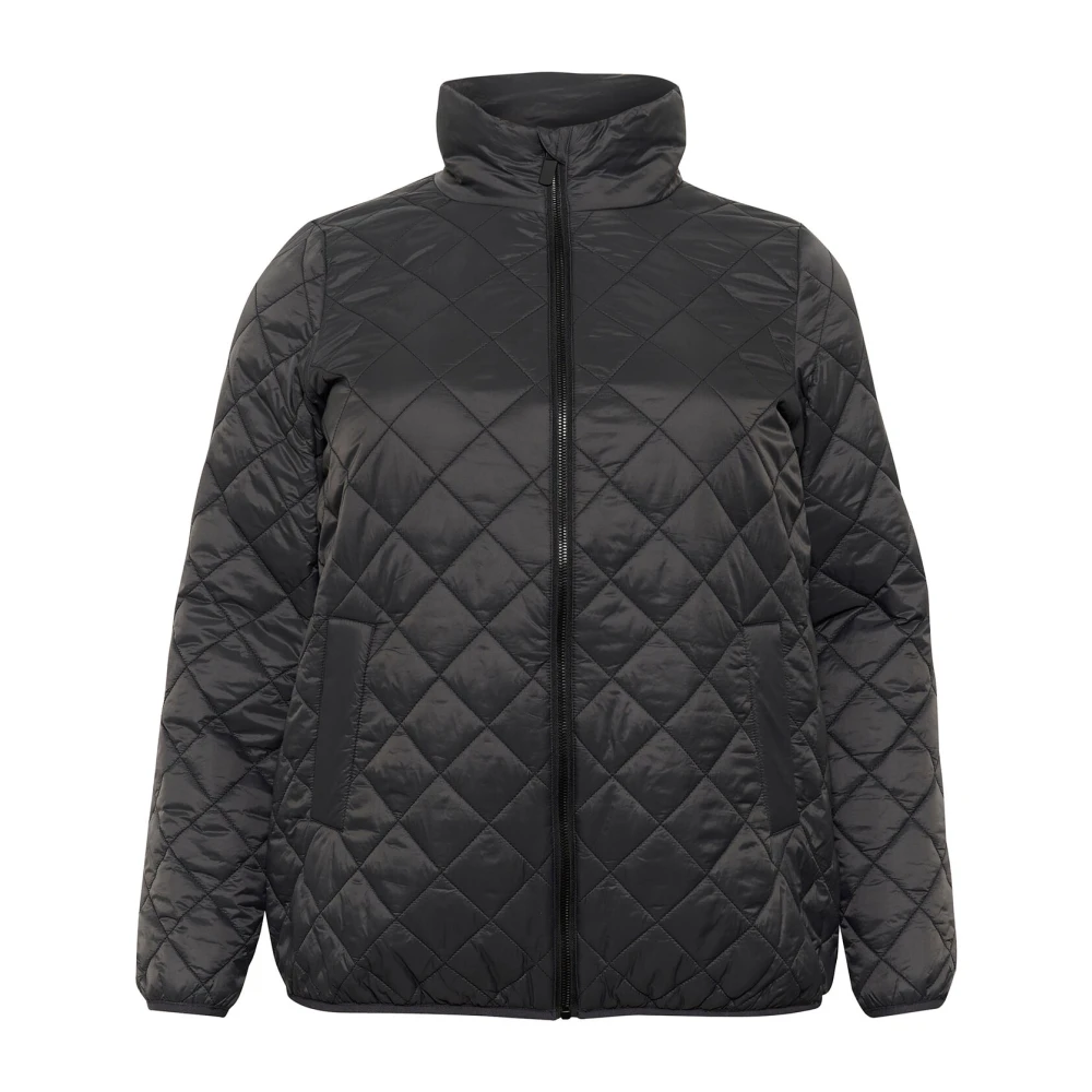 Kaffe Curve Gewatteerde Jas Zwart Oester Stijl Black Dames