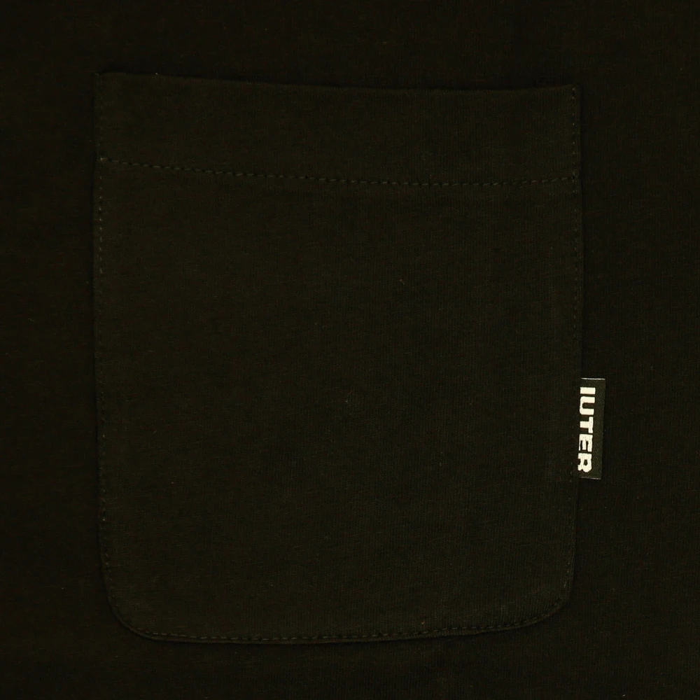 Iuter Zwarte Crewneck Zak Tee Black Heren