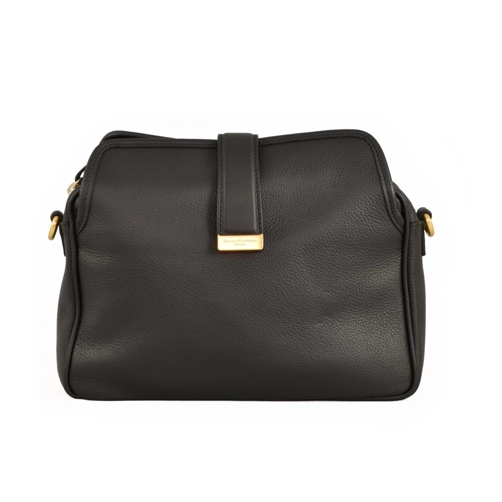 Gianni Chiarini Leren Schoudertas Black Dames