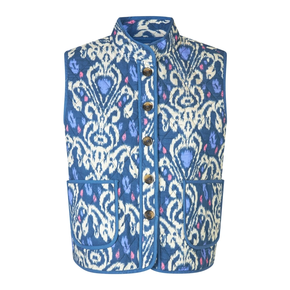Lollys Laundry Gewatteerde Grafische Print Vest Multicolor Dames