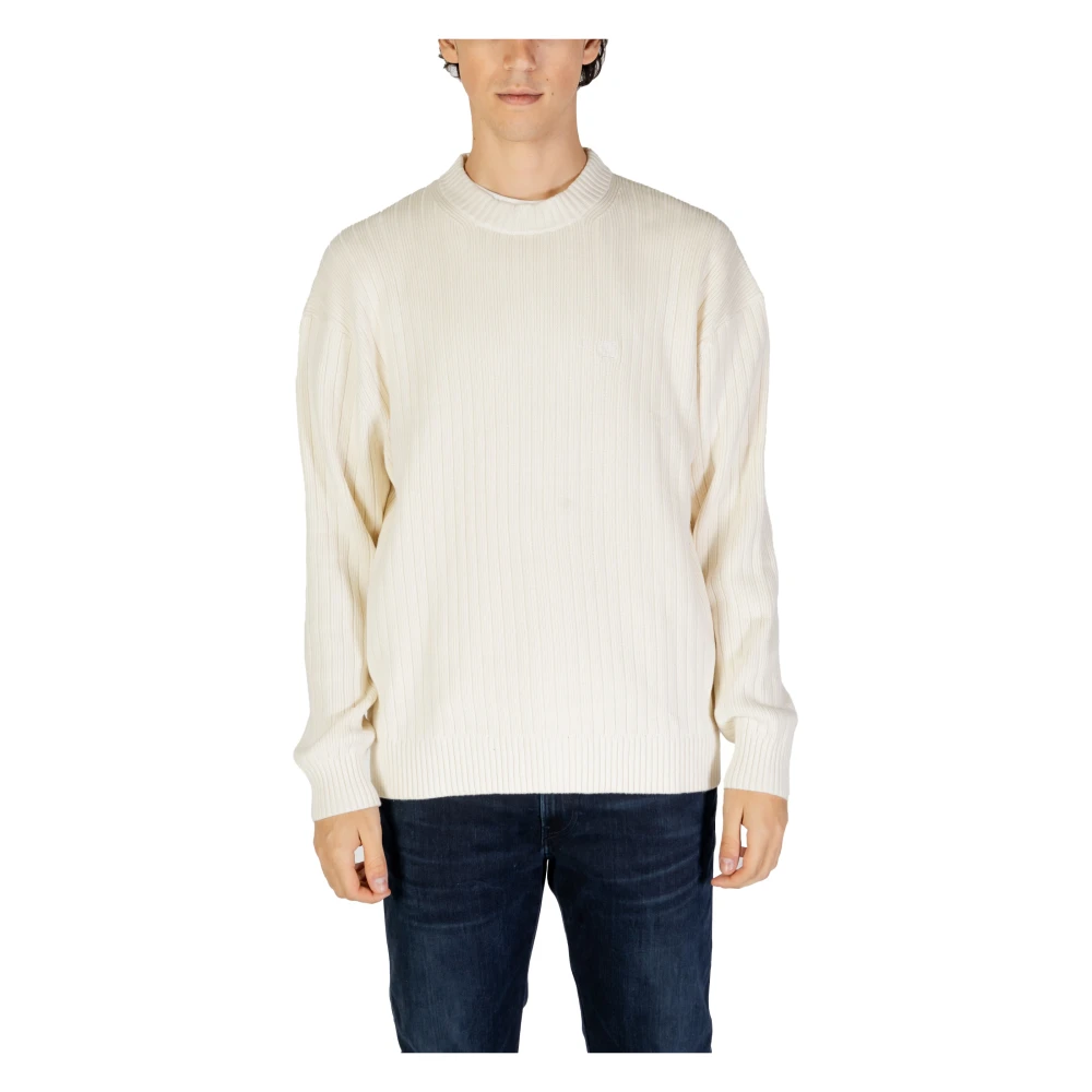 Calvin Klein Jeans Mannen Gebreide Kleding Collectie voor Herfst Winter Beige Heren