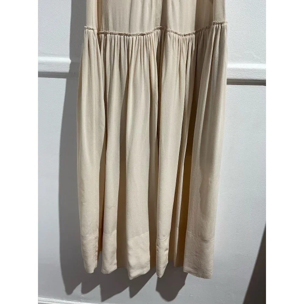 Stella McCartney Pre-owned Silk dresses Beige Dames