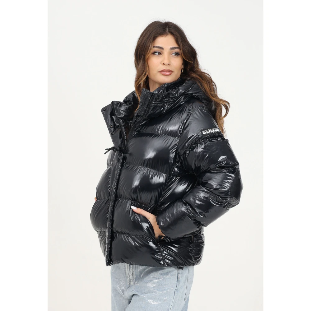 Napapijri Zwarte Gewatteerde Jas Dames Winterjas Black Dames