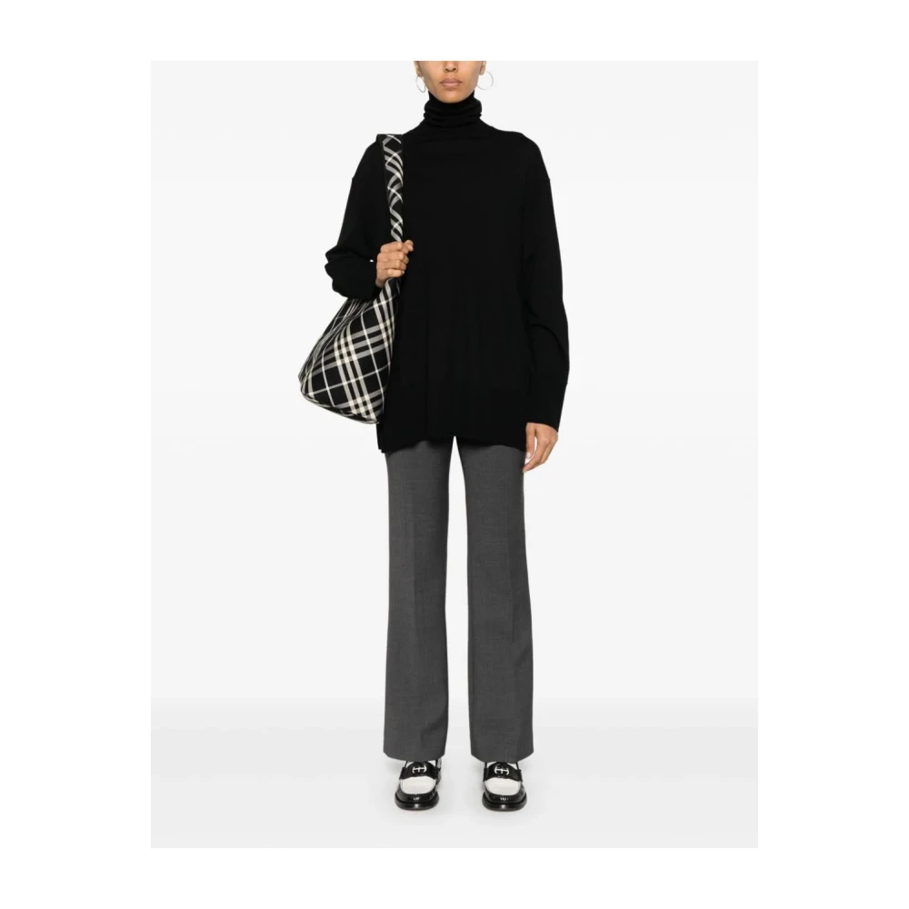 Aspesi Merino wollen coltrui Black Dames