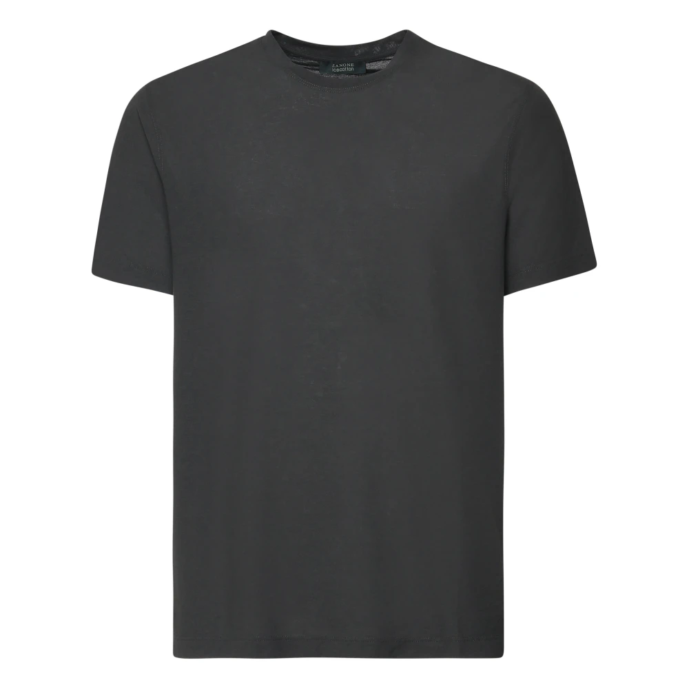 Zanone Grijze Crewneck T-shirts en Polos Green Heren