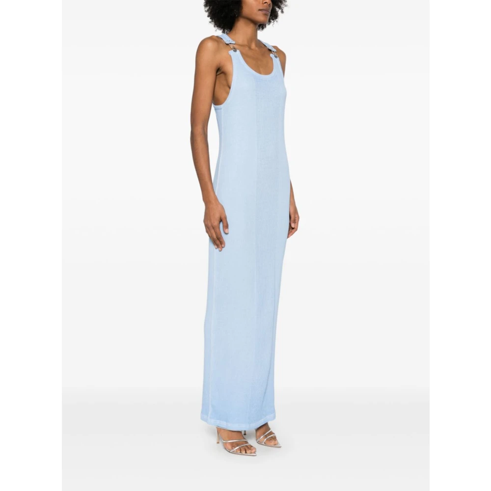 Jean Paul Gaultier Heldere Blauwe Mouwloze Lange Jurk Blue Dames