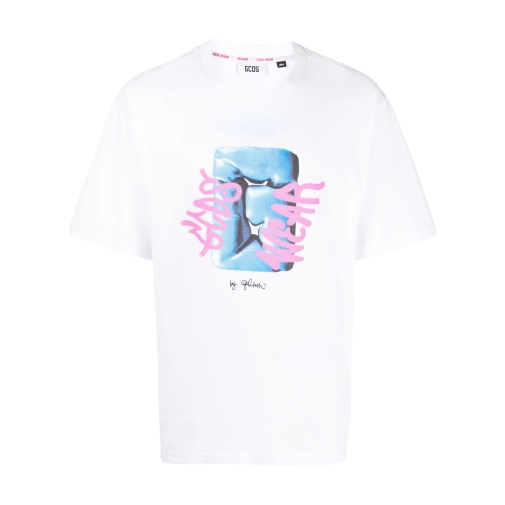 Gcds Witte Graffiti Loose Tee White Heren