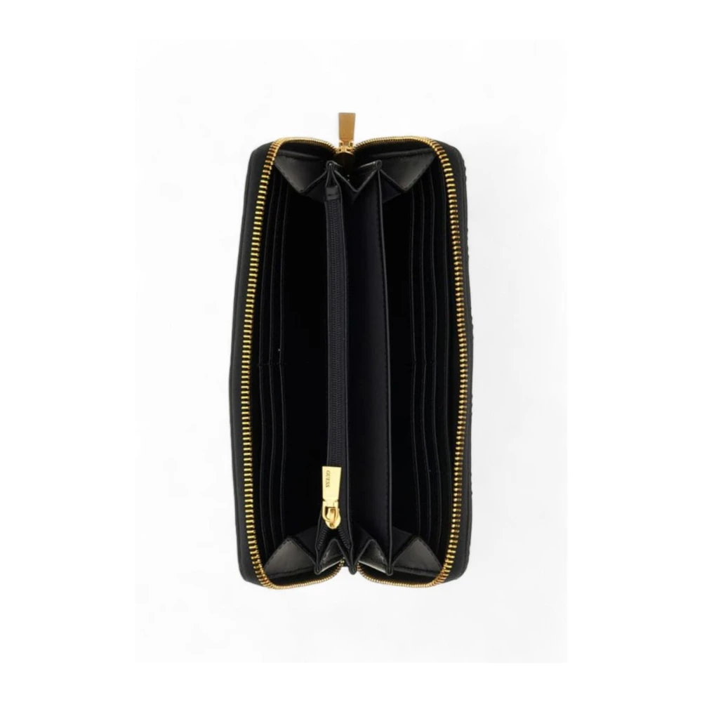 Guess Zwarte Polyurethaan Damesportemonnee Collectie Black Dames