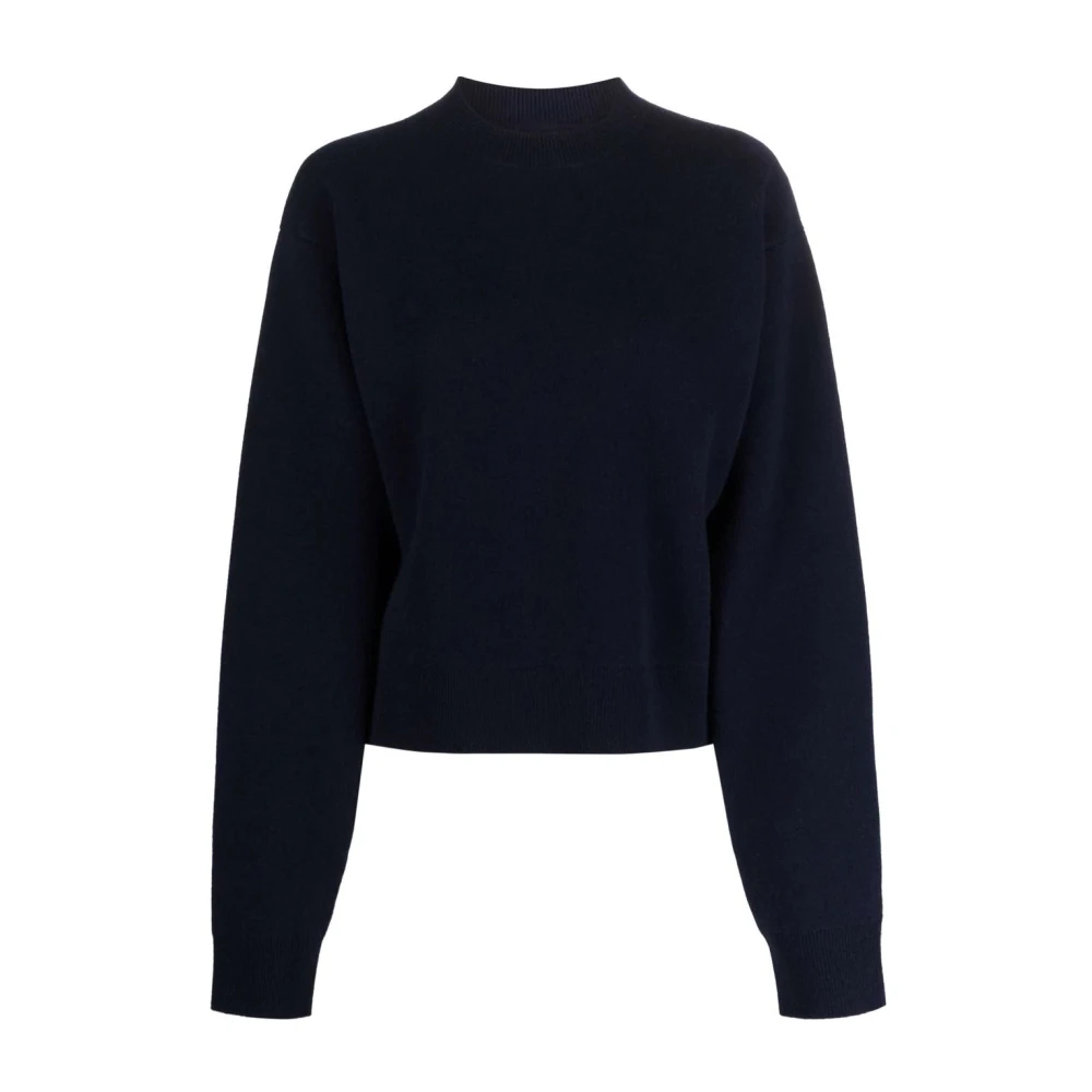 Jil Sander Women's Blue Round-Neck Knitwear, 2XS, Round-Neck Knit Jumper