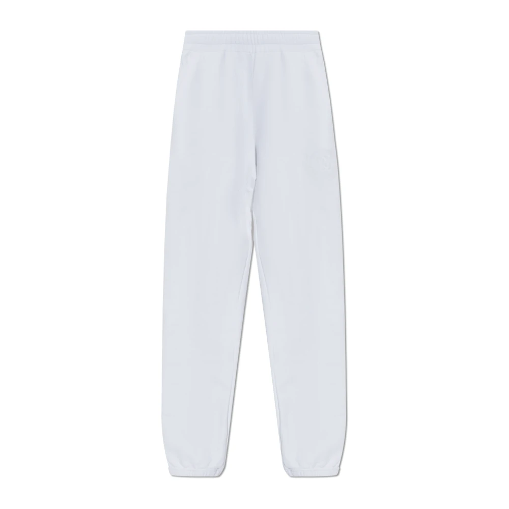 Dolce & Gabbana Donna Bianco - Sweatpants Con Logo - Trousers - Xs
