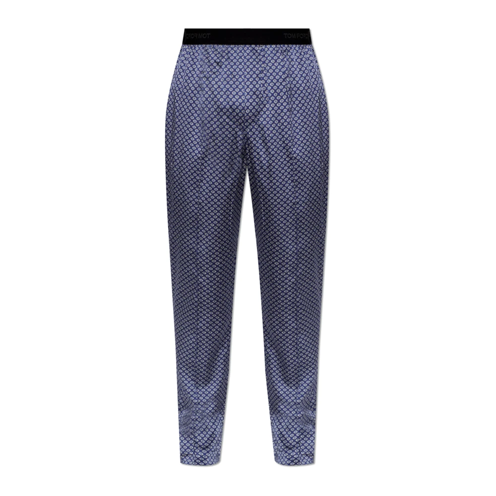 Tom Ford Uomo Blu - Pantaloni Pigiama In Seta - Nightwear & Lounge - L