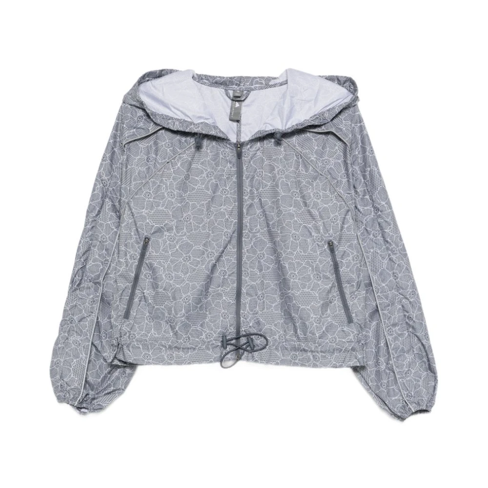Adidas By Stella Mccartney Women's Gray Running Print Jacket - Training Jackets - Xs - Sport