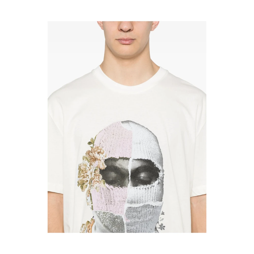 IH NOM UH NIT Wit Logo Print Crew Neck T-shirt White Heren