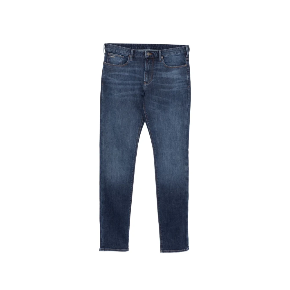 Emporio Armani Blue Denim Cotton Jeans - Male - Slim Fit Jeans - W33 - Jeans