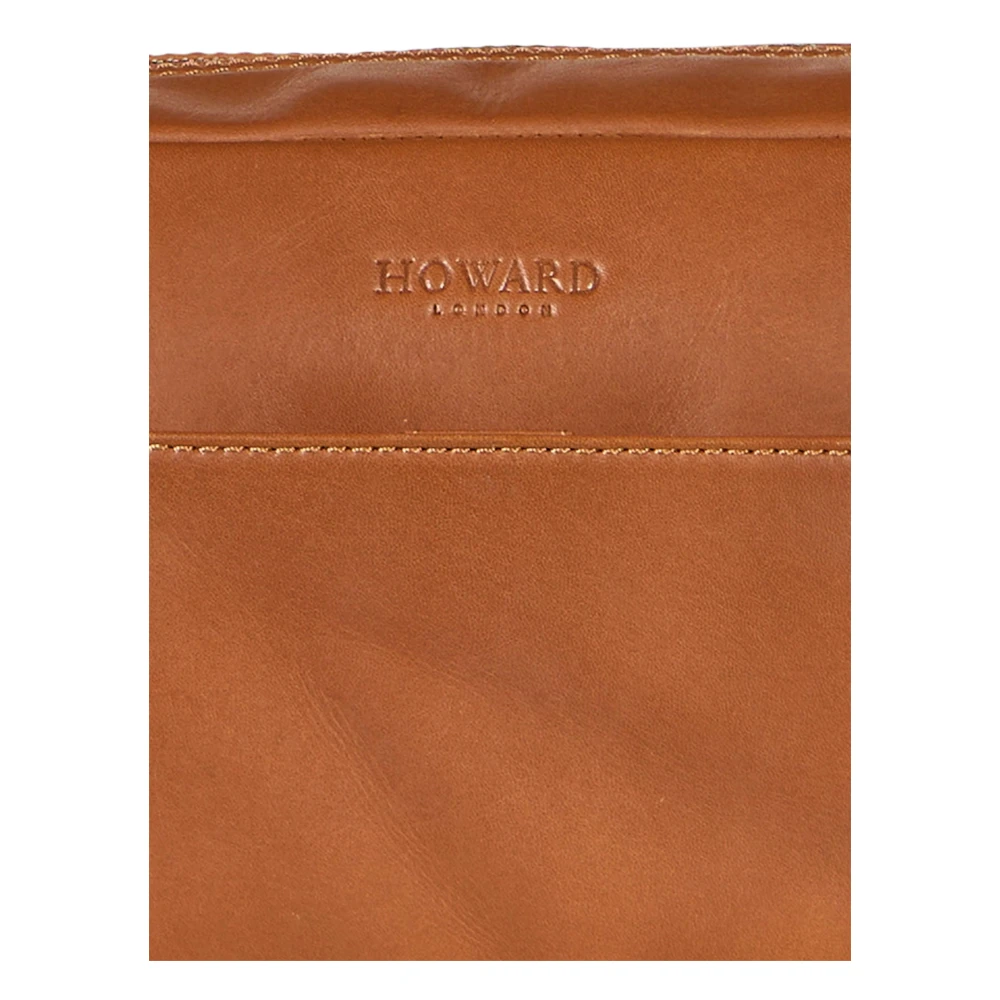 Howard London Bruin Leren Heren Toilettas Brown Heren