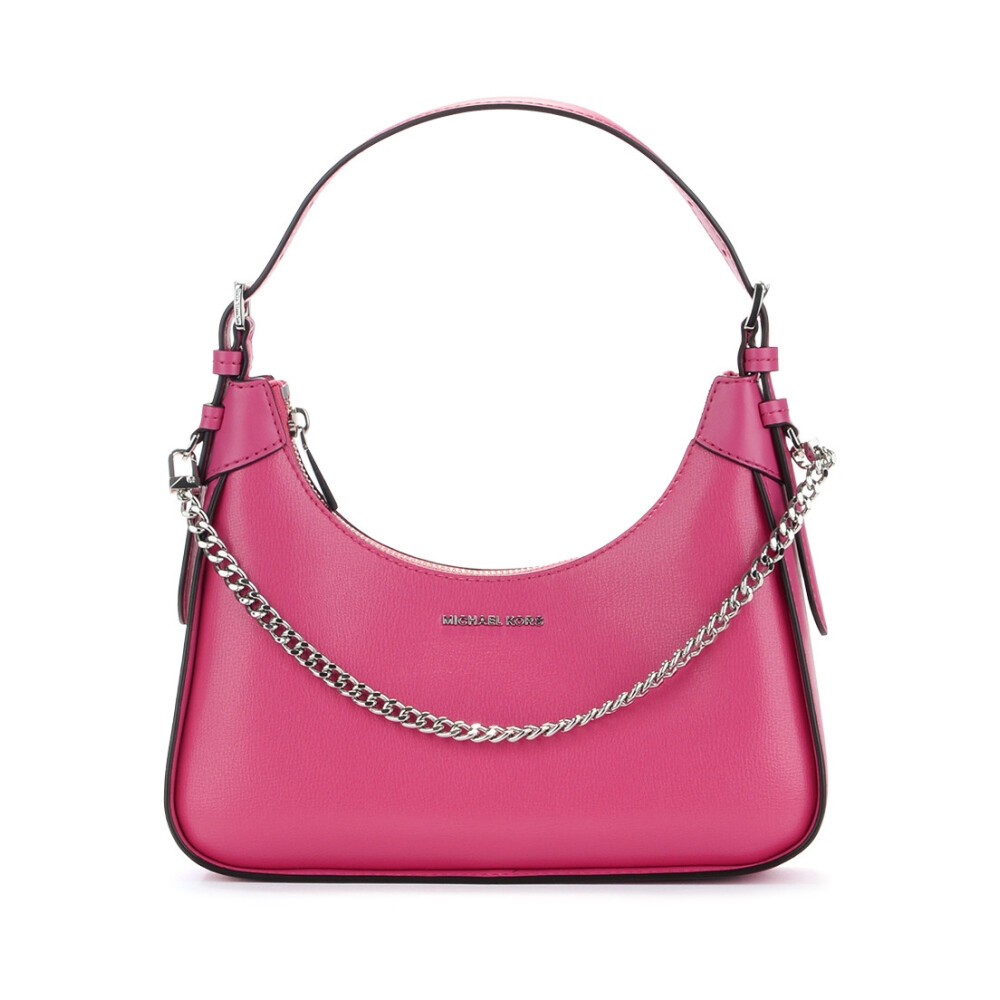 Fuchsia Leren Handtas Wilma Michael Kors Schoudertassen