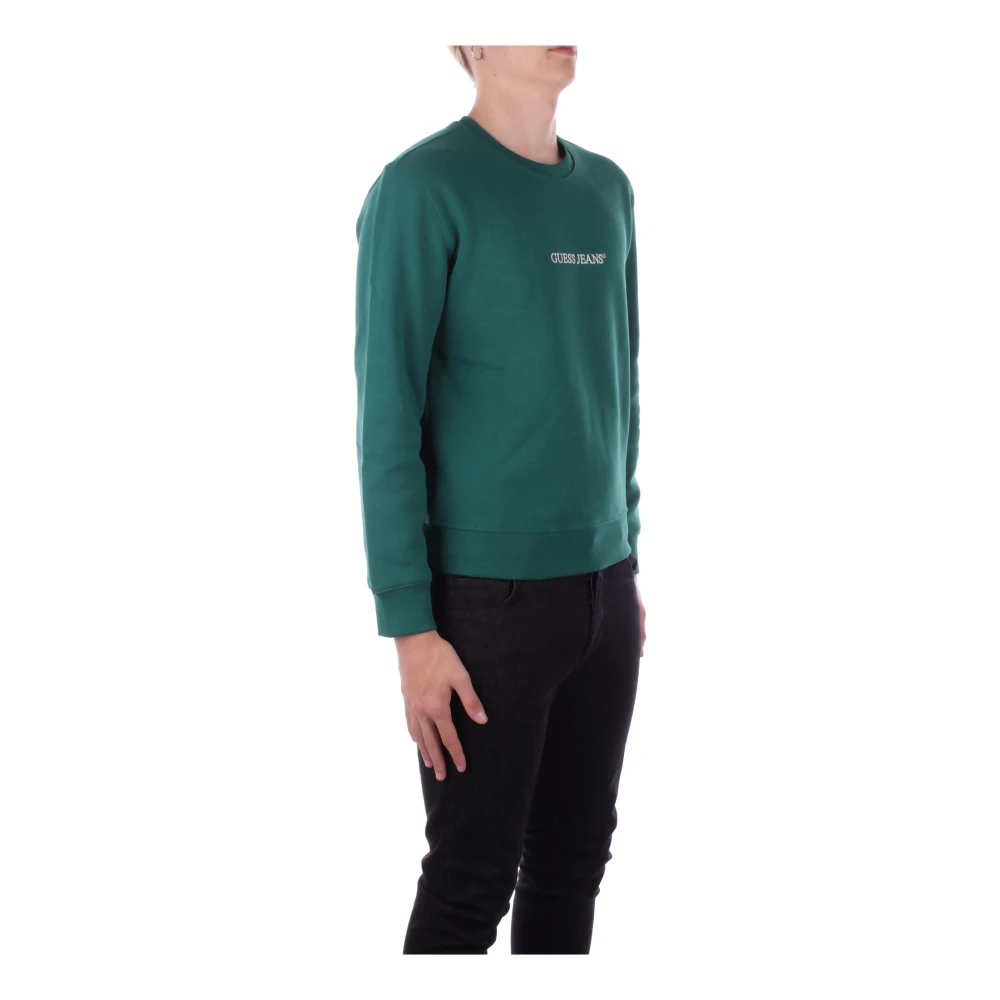 Guess Groene Logo Front Sweater Green Heren