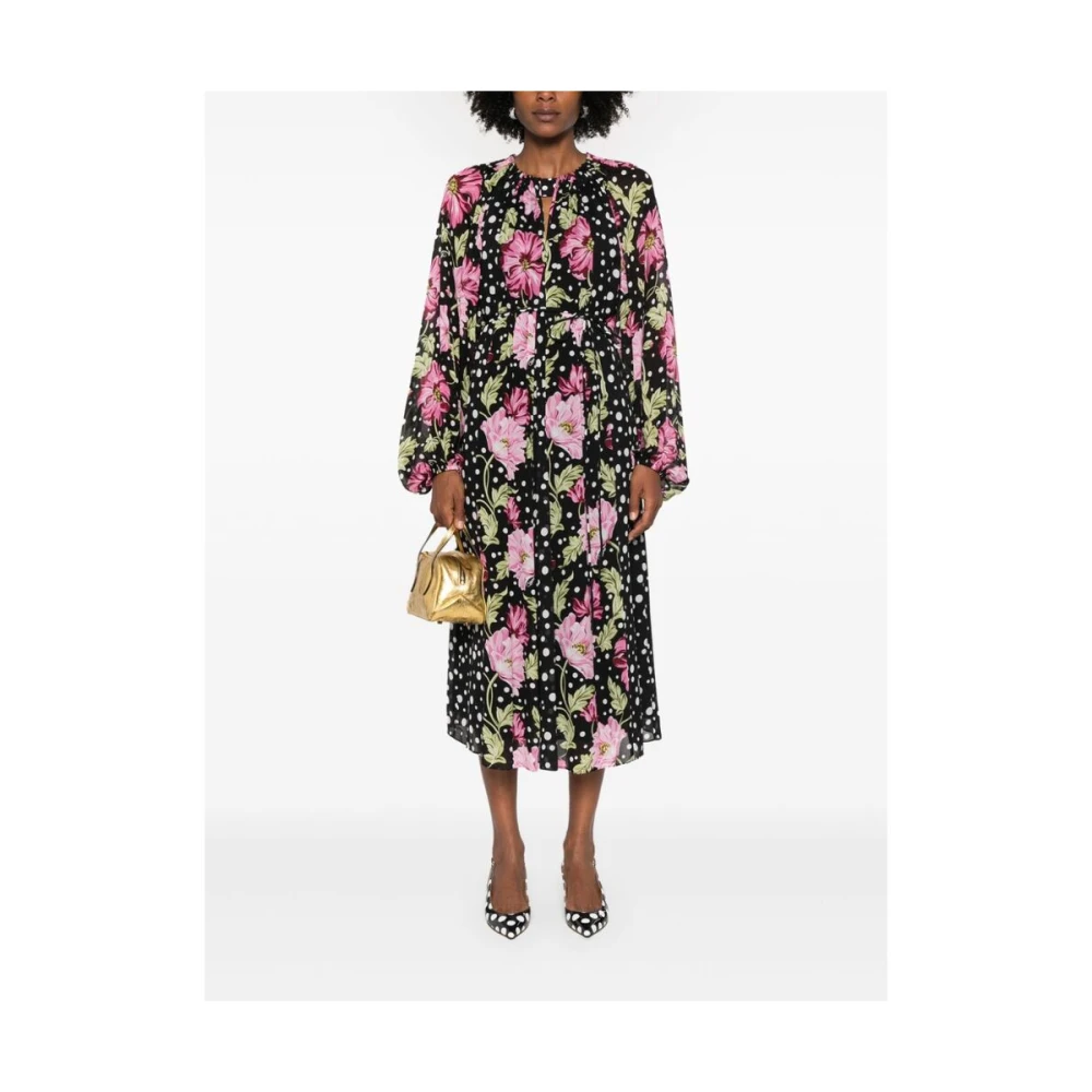 Diane Von Furstenberg Bloemenprint Georgette Crepe Jurk Multicolor Dames
