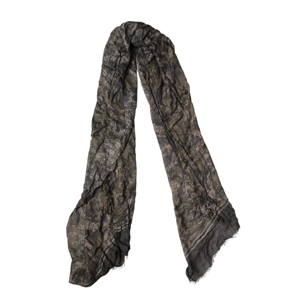Dolce & Gabbana Men's Brown Camouflage Modal Shawl Scarf - Scarves - One Size - Accessories