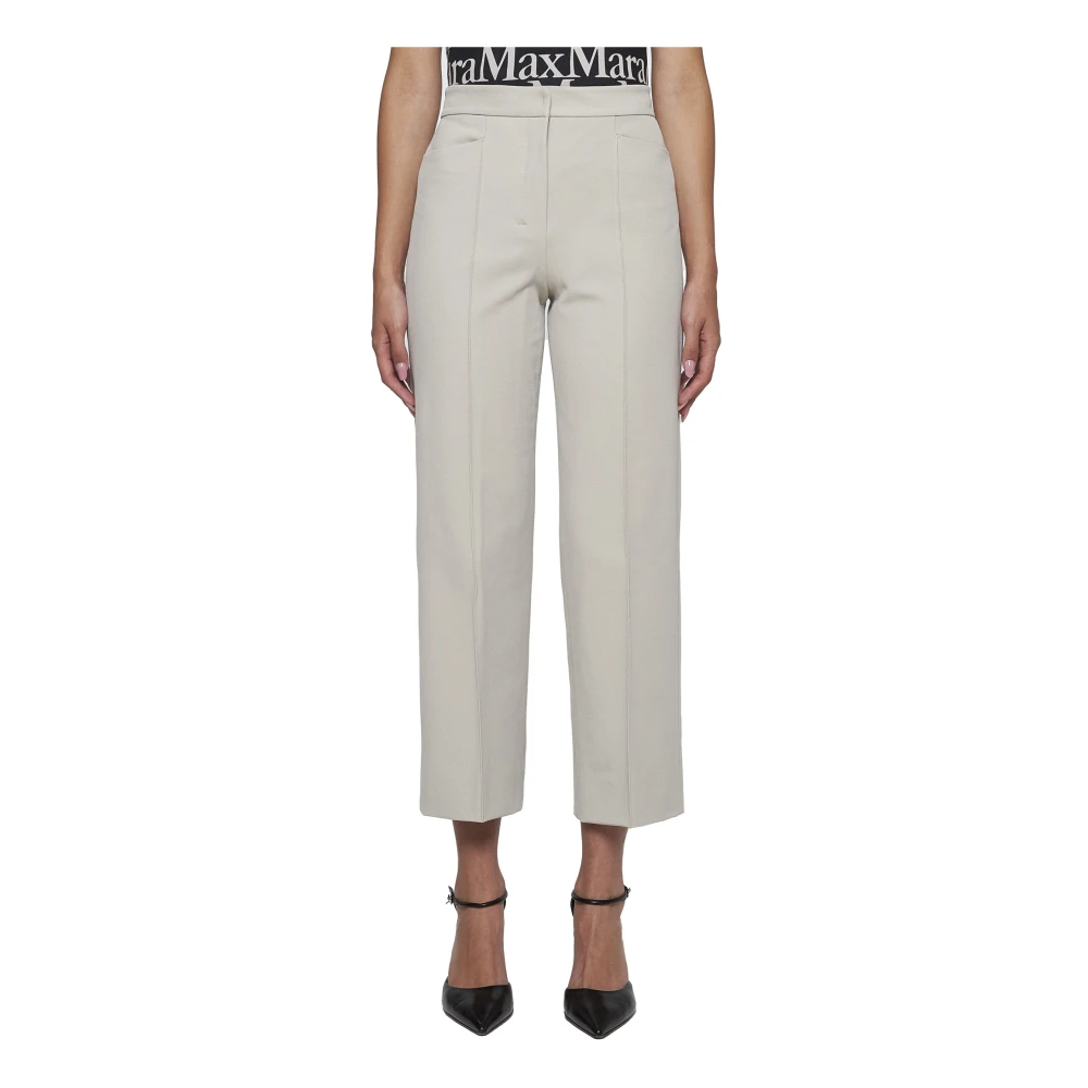Max Mara Zemira Ecru Broek Beige Dames